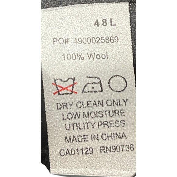 Lauren Ralph Lauren 48L Gray Herringbone Wool Blazer With Notched Lapel DH8 - Picture 4 of 11